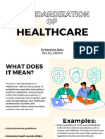 Standardization of Healthcare