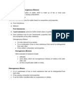 Homogeneous and Heterogeneous Mixtures