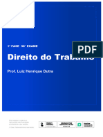 Direito Do Trabalho - PDF de Conteúdo 38° Exame