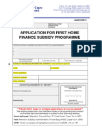 First Home Finance Application Form