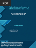 Ecuaciones Variables - Matemáticas Aplicadas