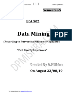 Data Mining Notes For BCA 5th Sem 2019 PDF