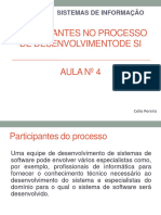 Aula 4 - Participantes No Processo de Desenvolvimento de SI