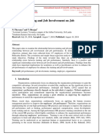 Impact of Training and Job Involvement On Job Performance: N. Thevanes and T. Dirojan