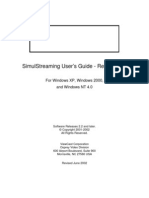 Simulstreaming User'S Guide - Revision 1.2: For Windows XP, Windows 2000, and Windows NT 4.0