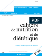 Cahiers de Nutrition Et Diététique (Collège Des Enseignants de Nutrition)