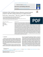 Evaluation of The Correlations Between Laboratory Measured Material