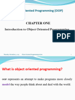 Introduction To Object Oriented Programming