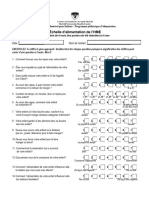 Montreal Children S Hospital Feeding Scale MCH-FS in French