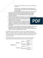 La Ciencia de Materiales Clasifica A Todos Los Materiales en Función de Sus Propiedades y Su Estructura Atómica