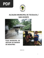 Plan Municipal de Gestión Del Riesgo de Desastres Tecoluca