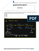 CUET Percentage Questions