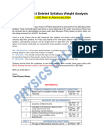 Jee Main 2024 Deleted Syllabus Weight For Jee Main & Advanced