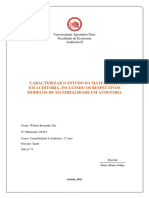 Caracterizar o Estudo Da Materialidade em Auditoria