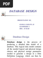 Database Design: Presentation By