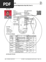 Course Registration Slip