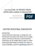 Preparation of Patient Prior Upper and Lower Gi