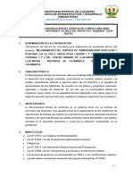 Municipalidad Distrital de Llacanora Sub Gerencia de Infraestructura Y Desarrollo Urbano Rural