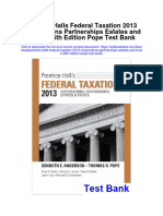 Prentice Halls Federal Taxation 2013 Corporations Partnerships Estates and Trusts 26th Edition Pope Test Bank