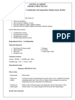 Jaivins Academy Grade X Practicals 6.types of Reactions - Combination, Decomposition, Displacement, Double Displacement