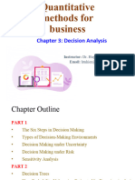 Lecture 2 & 3 - Chapter 3 - Decision Analysis