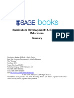 Curriculum-Development Glossary