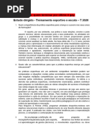 Estudo Dirigido - Treinamento Esportivo e Escola - T 2020 - Documentos Google