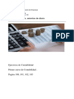 Ejercicios de Primer Cuso de Contabilidad Pág. 100, 101, 102, 103