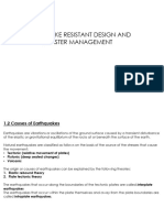 Earthquake Resistant Design and Disaster Management 1