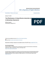 The Effectiveness of Using Phonics Instruction and Interventions