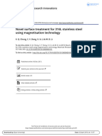 Novel Surface Treatment For 316L Stainless Steel