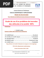 Etude de Cas D'un Problème de Tournées Des Véhicules À La Société SNTL - MARSI Loubna