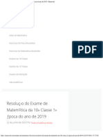 Arquivos Exames de Matemática 10 Classe - Mozescola