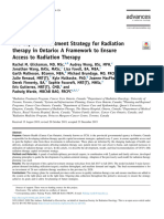 The Capital Investment Strategy For Radiation Therapy in Ontario - A Framework To Ensure Access To Radiation Therapy