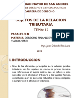 Tema 12. Sujetos de La Relacion Tributaria