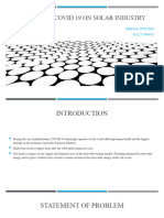 The Affect of Covid 19 On Solar Industry: Sheetal Dwevedi RA22520060012