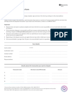 Card Transaction Dispute Form