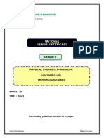 Physical Sciences P1 Nov 2023 GRADE 11 MEMO