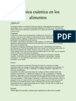 La Física Cuántica en Los Alimentos