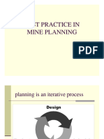 Best Practice in Mine Planning