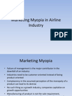 Marketing Myopia in Airline Industry