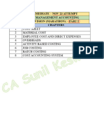 Cost Sheet