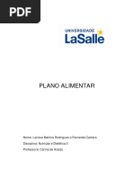 Plano Alimentar - Gestante