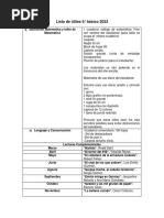 Lista de Utiles 6° Basico 2023