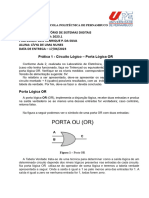 Relatório Prática 1 - Laboratório de Sistemas Digitais