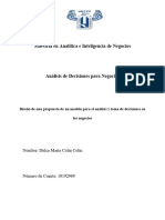 Diseño de Una Propuesta de Un Modelo para El Análisis y Toma de Decisiones Enlos Negocios