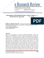 Determinants of Resdiential Property Price in Nigeria An ANN Approach