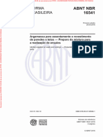 NBR16541 - Argamassa para Assentamento e Revestimento de Paredes e Tetos-Preparação Da Mistura para A Realização de Ensaios