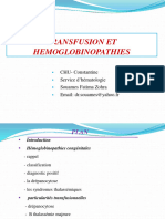 Transfusion Et Hémoglobinopathie Final