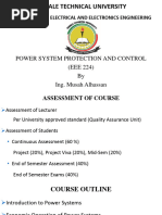 Eee 224 Power System Protection and Control PDF